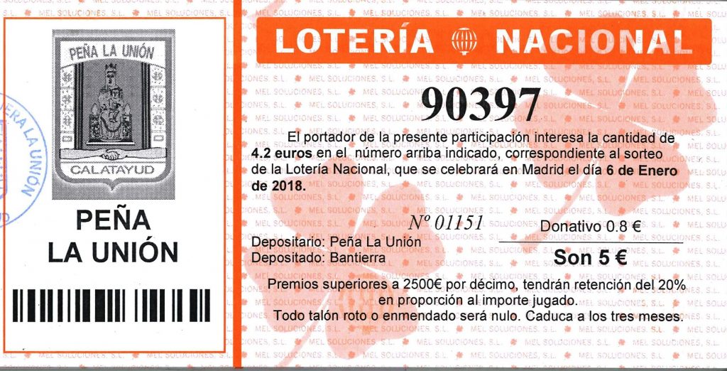 Lotería del Niño 2018