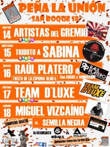 Cartel Actuaciones San Roque 2018